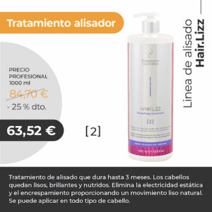 Tratamiento Hair Lizz Alisador Deep Cleansing Shampoo 1000ml. Limpia en profundidad, nutre e hidrata el cabello. Con Keratina y Ácido Hialurónico.